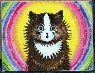Chat dans un arc-en-ciel - Louis Wain
